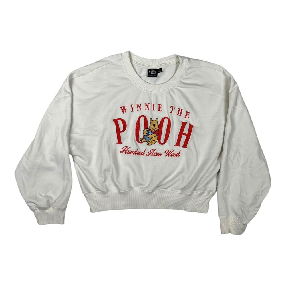 Disney Winnie The Pooh Sweatshirt Womens XL White Hundred Acre Wood Retro
